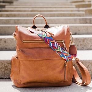 Chic Vegan Leather Convertible Bag